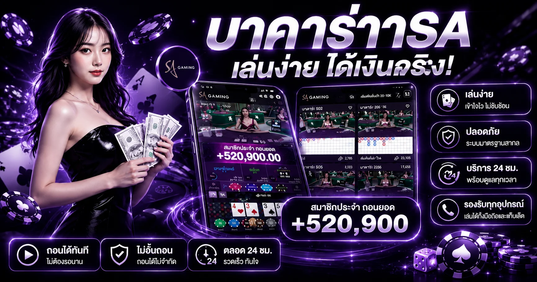 แบนเนอร์คู่มือรายการฝากถอน SBE567 พร้อมกราฟิกมาสคอต